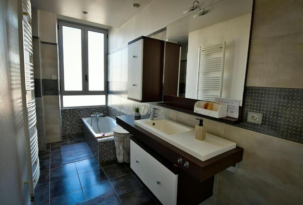 Grand Appartement De Haut Standing En Centre-Ville 蒙吕松 外观 照片